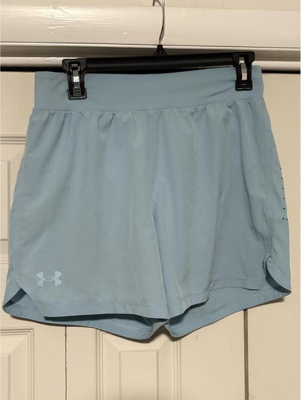Under Armour SpeedPocket Running Shorts Light Blue Athleisure Gym Activewear